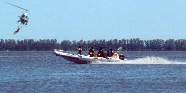Fear Factor Risk Scenes TV productions MOON NAV III 890 Ocean Off Shore Rigid Hull Inflatable Boat RIBs Lunamar Boatyards